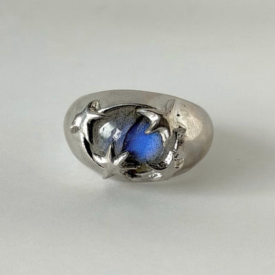 [ blue labradorite ] twinkle ring silver
