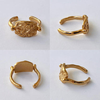 sculpture ring × garland ring