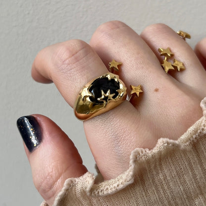 [ blue labradorite ] twinkle ring gold