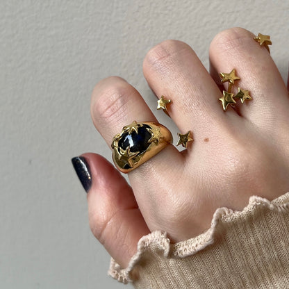 [ blue labradorite ] twinkle ring gold