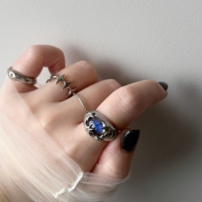 [ blue labradorite ] twinkle ring silver