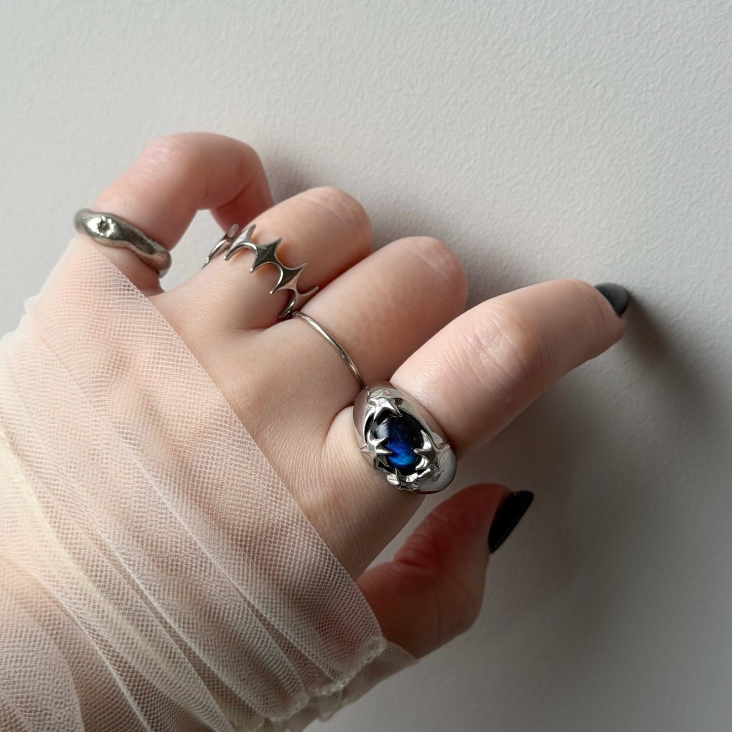 [ moss gray ] twinkle ring silver