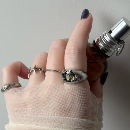 [ moss gray ] twinkle ring silver