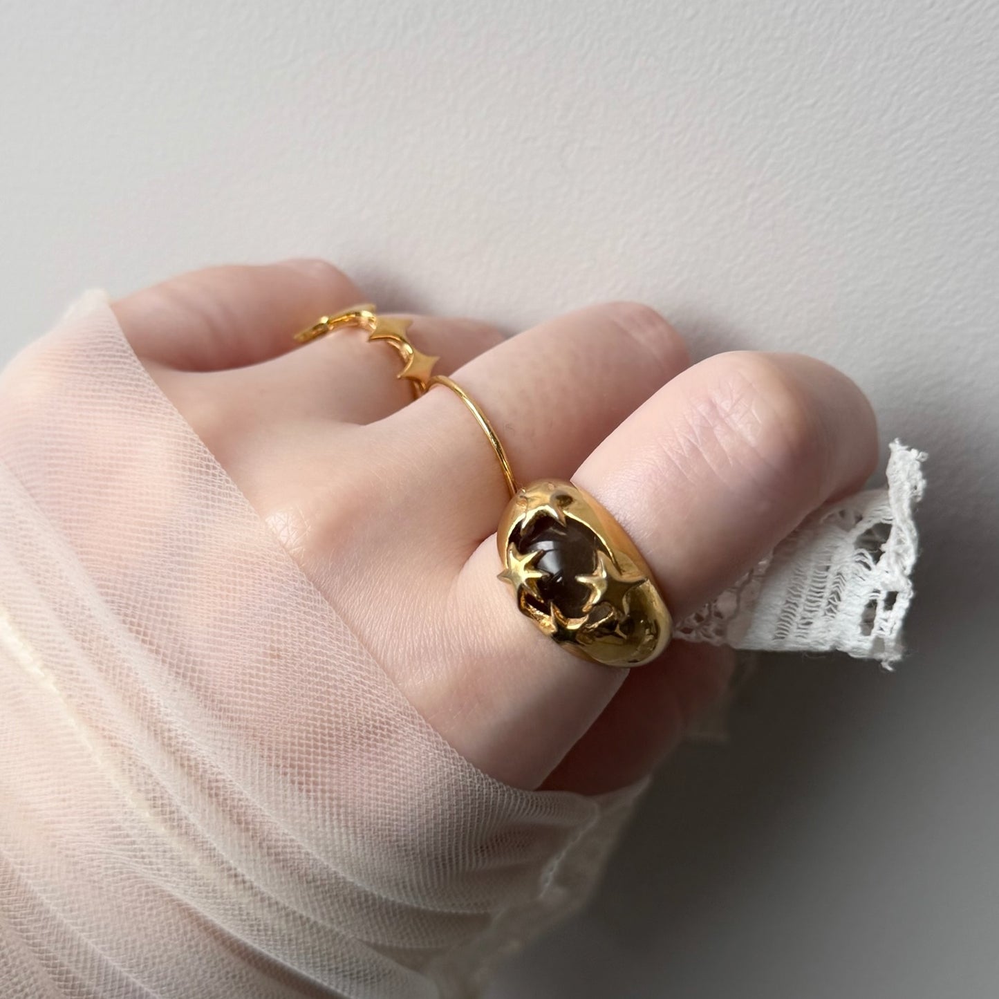 [ moss gray ] twinkle ring gold