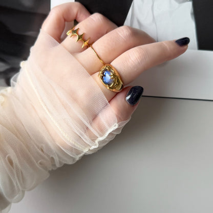 [ blue labradorite ] twinkle ring gold