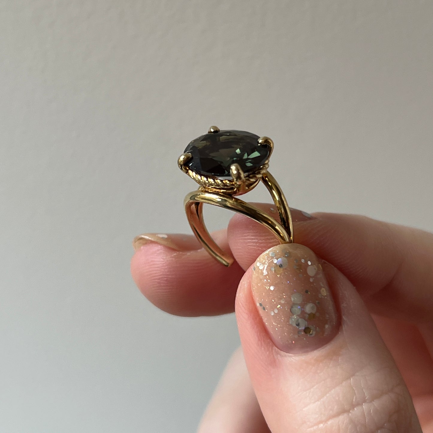 [ moss green glass ] reine -pinky gold