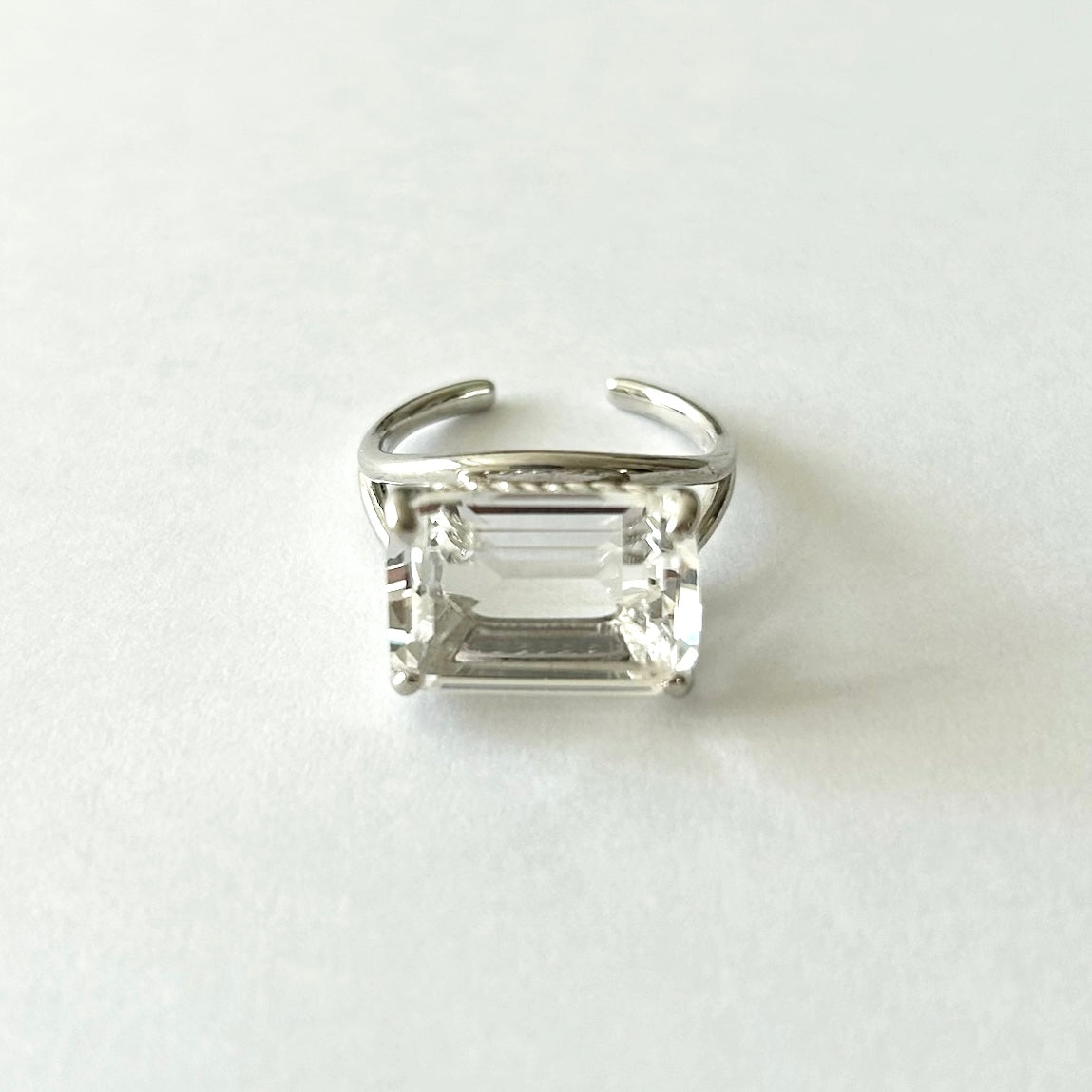 [ crystal ] reine silver - rectangle