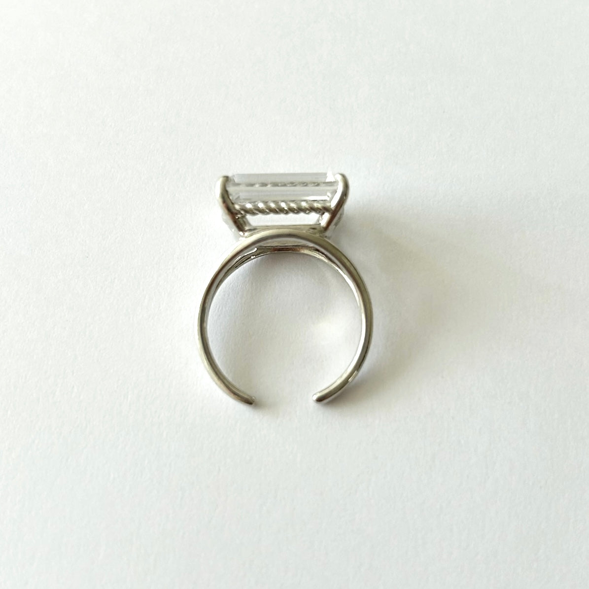 [ crystal ] reine silver - rectangle