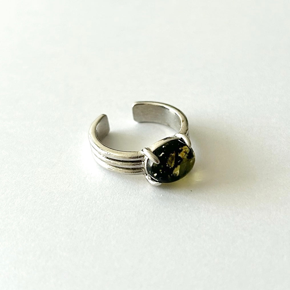 [ black amber ] trois silver