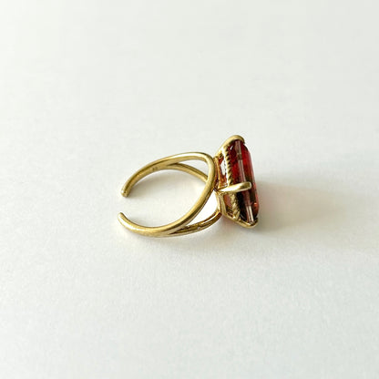 [ bicolor tourmaline WATERMELON ] reine gold - rectangle