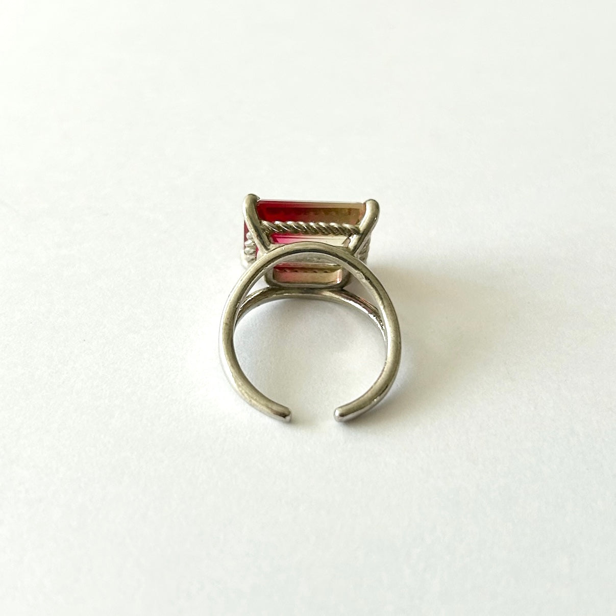 [ bicolor tourmaline UME ] reine silver - rectangle