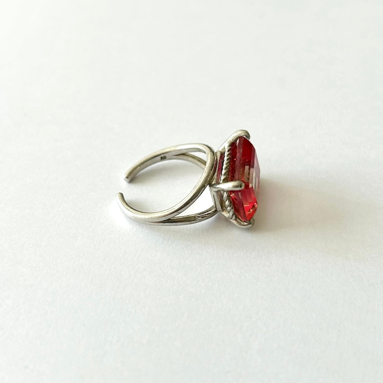 [ bicolor tourmaline UME ] reine silver - rectangle
