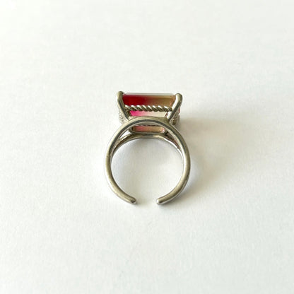 [ bicolor tourmaline UME ] reine silver - rectangle
