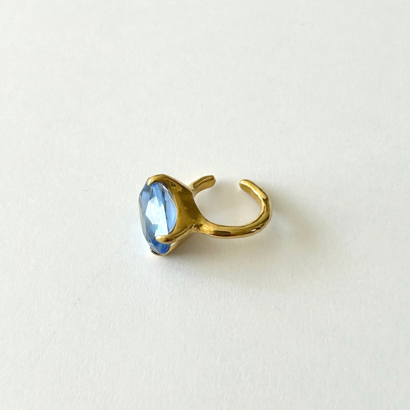[ frozen glass ] GEM ear cuff gold