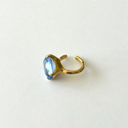 [ frozen glass ] GEM ear cuff gold