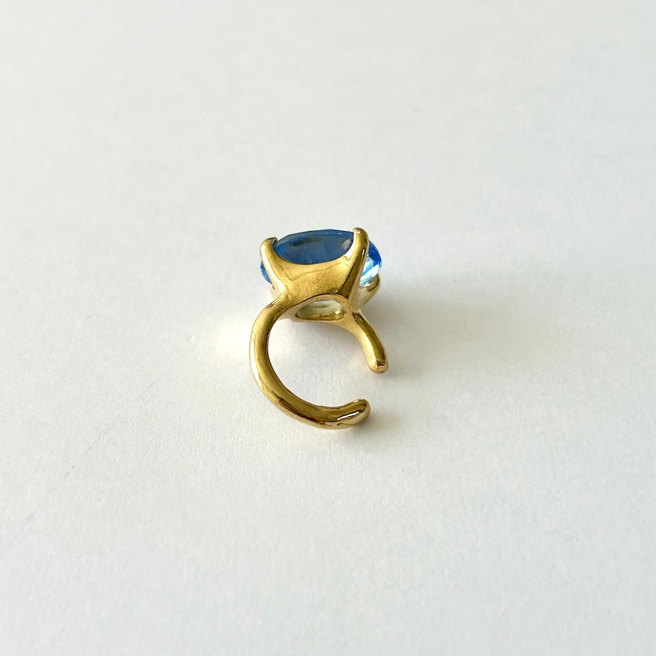 [ frozen glass ] GEM ear cuff gold