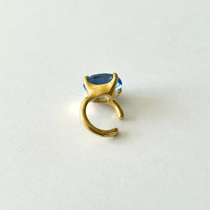 [ frozen glass ] GEM ear cuff gold