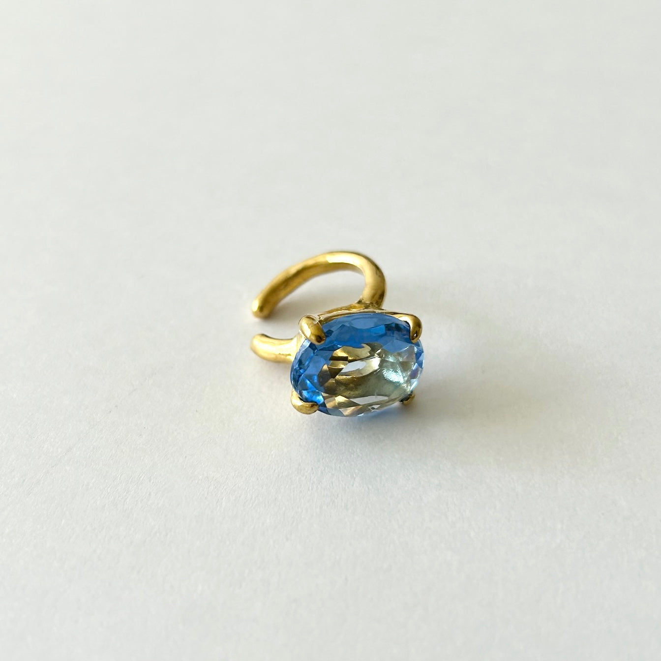[ frozen glass ] GEM ear cuff gold