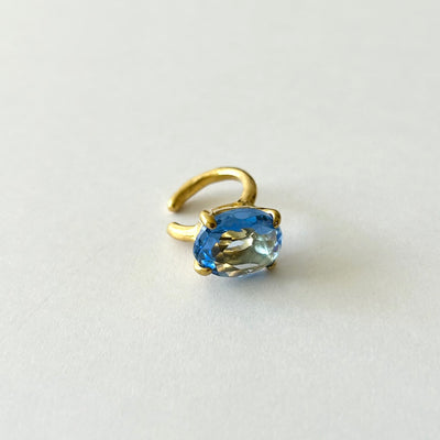 [ frozen glass ] GEM ear cuff gold