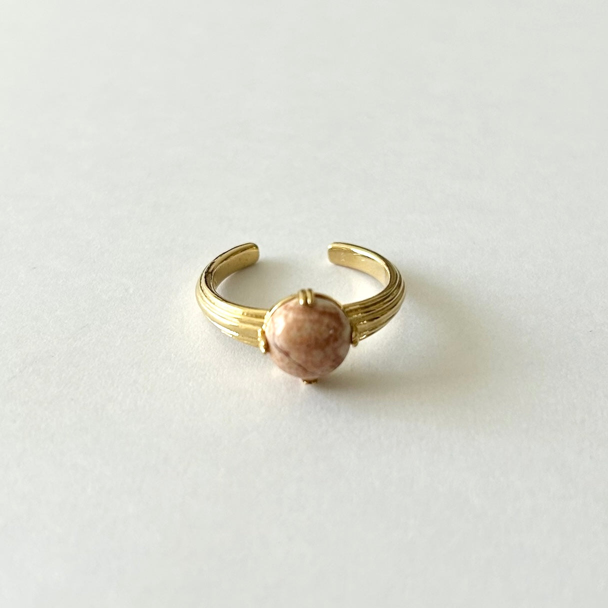 [ mexican agate ] croissant gold