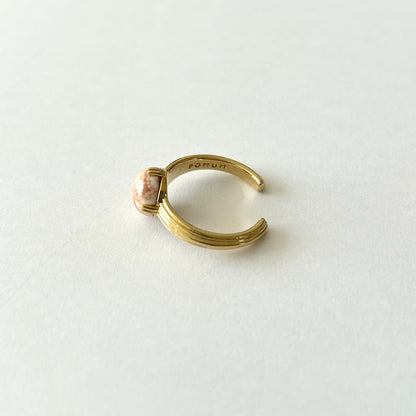 [ mexican agate ] croissant gold