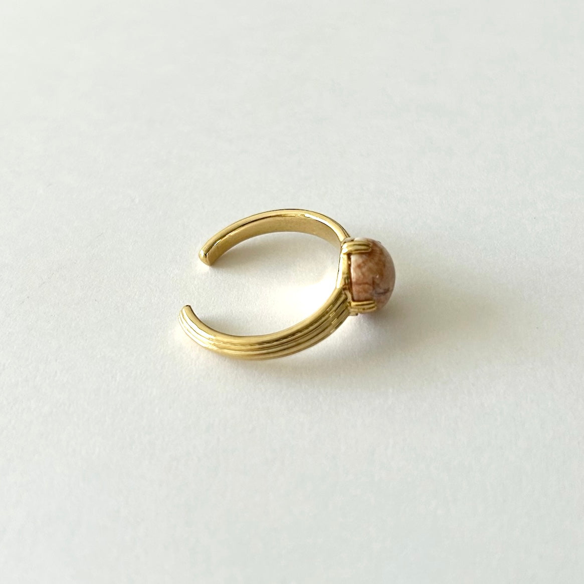 [ mexican agate ] croissant gold