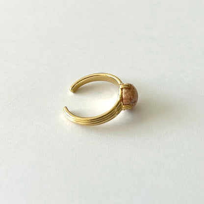 [ mexican agate ] croissant gold