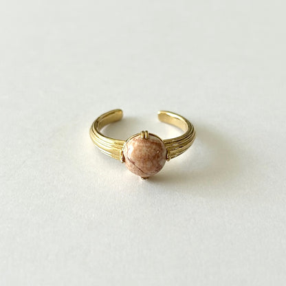 [ mexican agate ] croissant gold