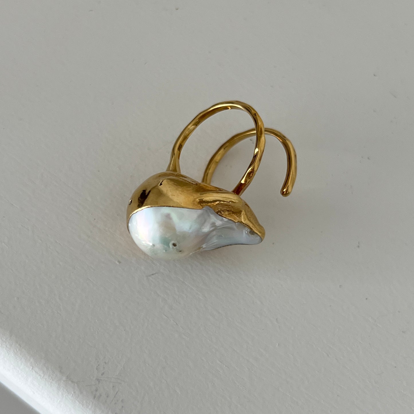 oyster pearl full order ring gold