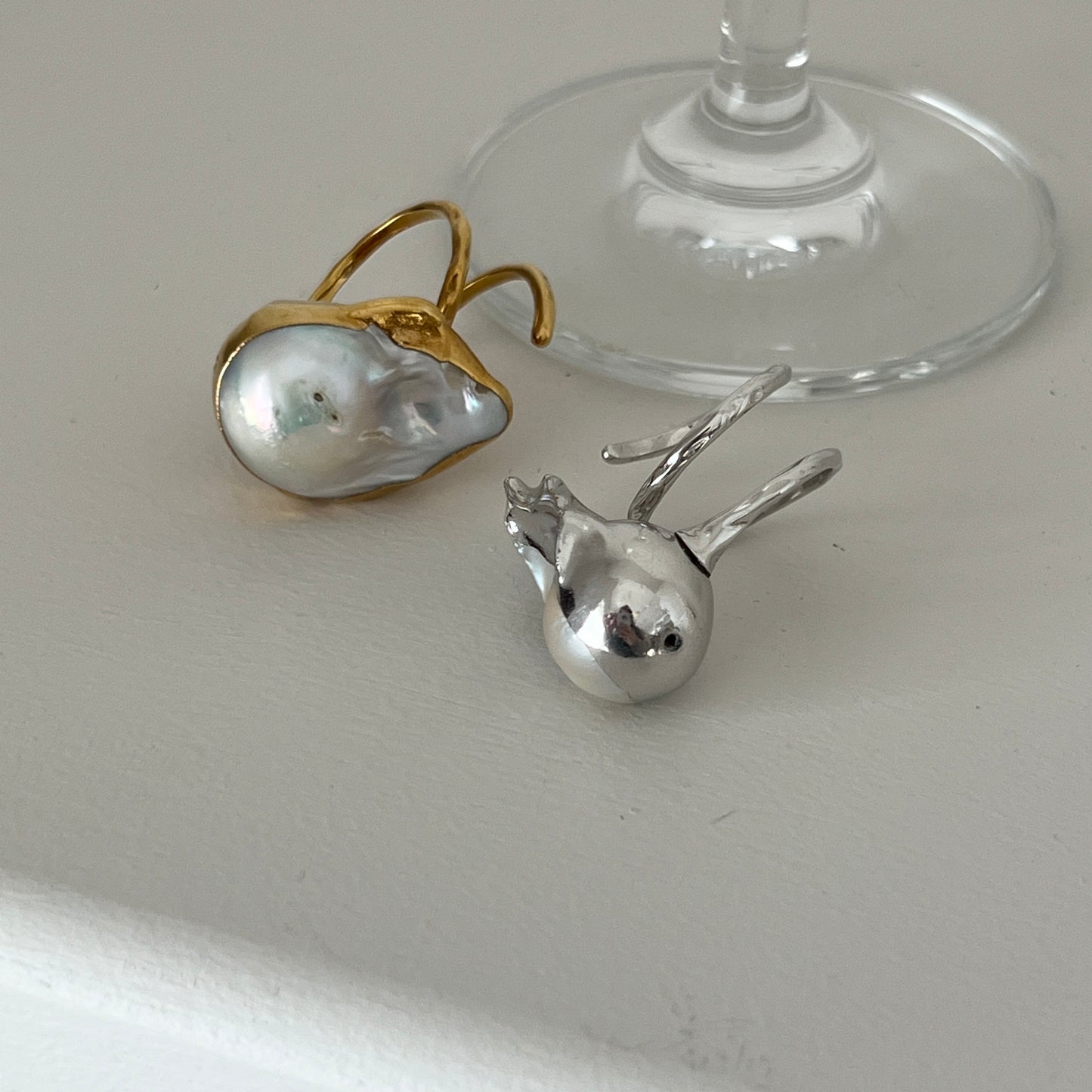oyster pearl full order ring gold