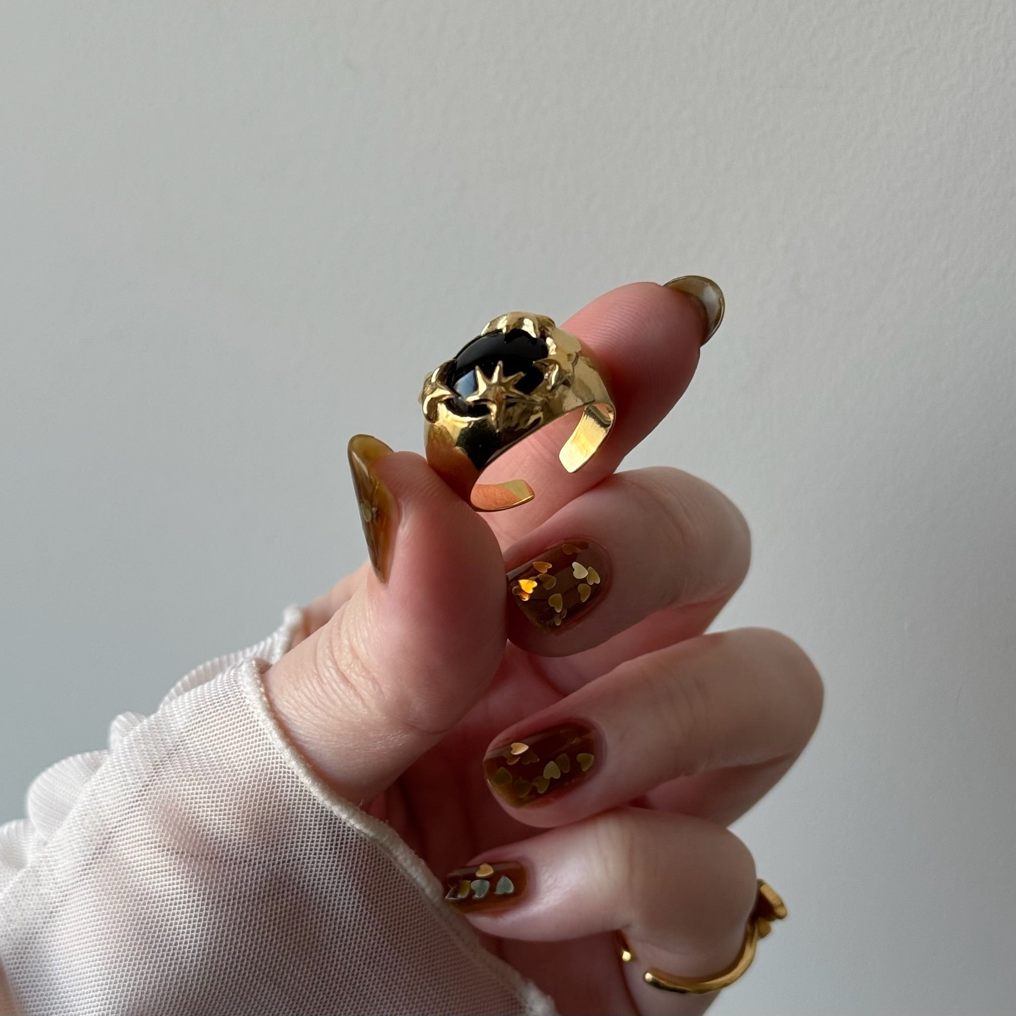 POMUM twinkle ring ゴールド　9号　オニキス gold ] twinkle ring [ free size ] – POMUM&ARTS