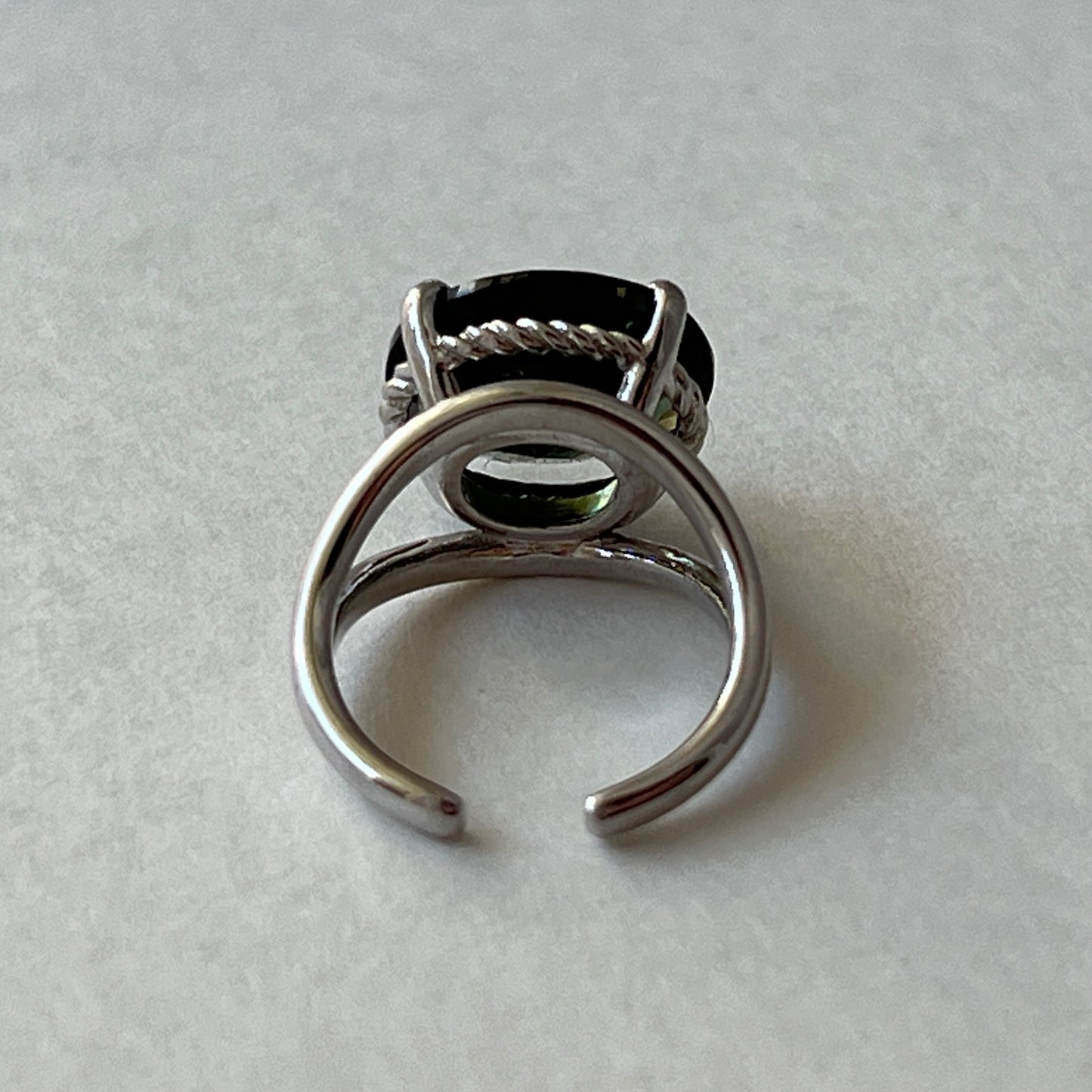 [ moss green glass ] reine -pinky silver