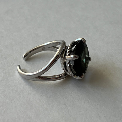 [ moss green glass ] reine -pinky silver