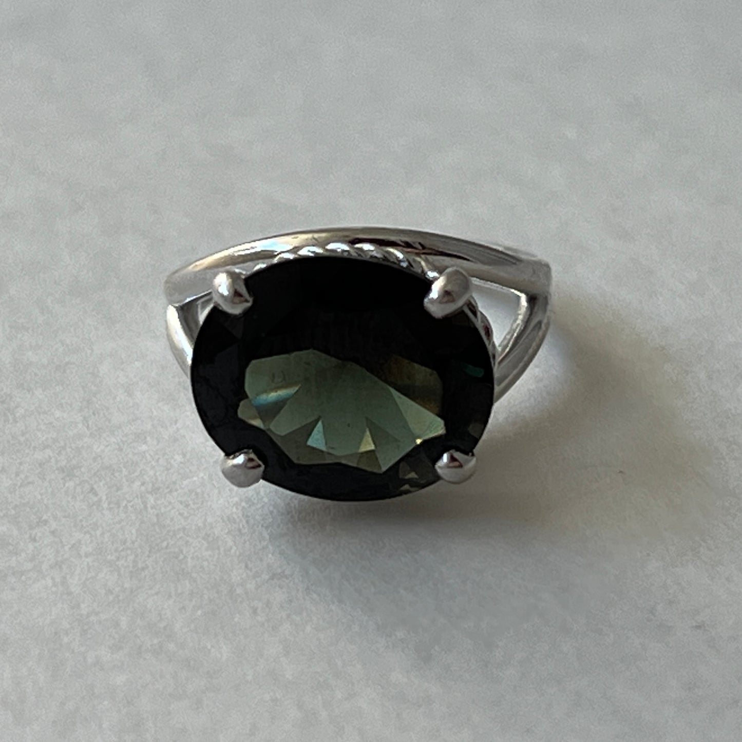 [ moss green glass ] reine -pinky silver