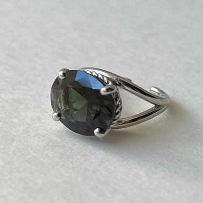 [ moss green glass ] reine -pinky silver