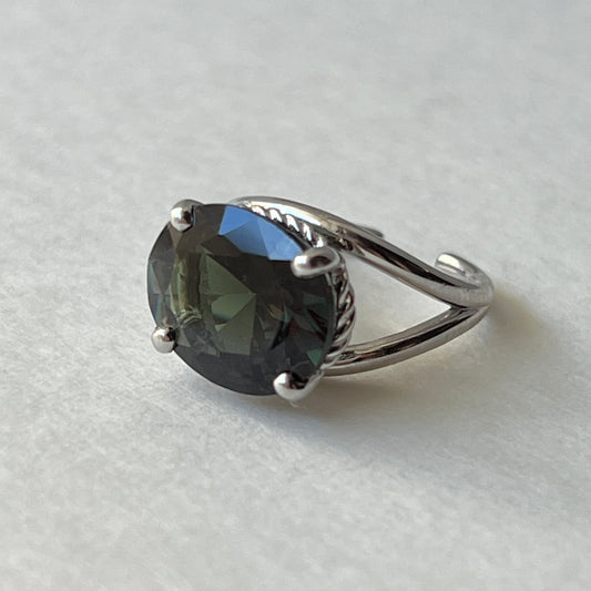 [ moss green glass ] reine -pinky silver