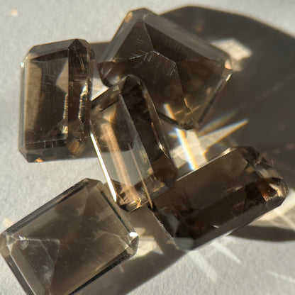 [ smoky quartz ] telescope gold