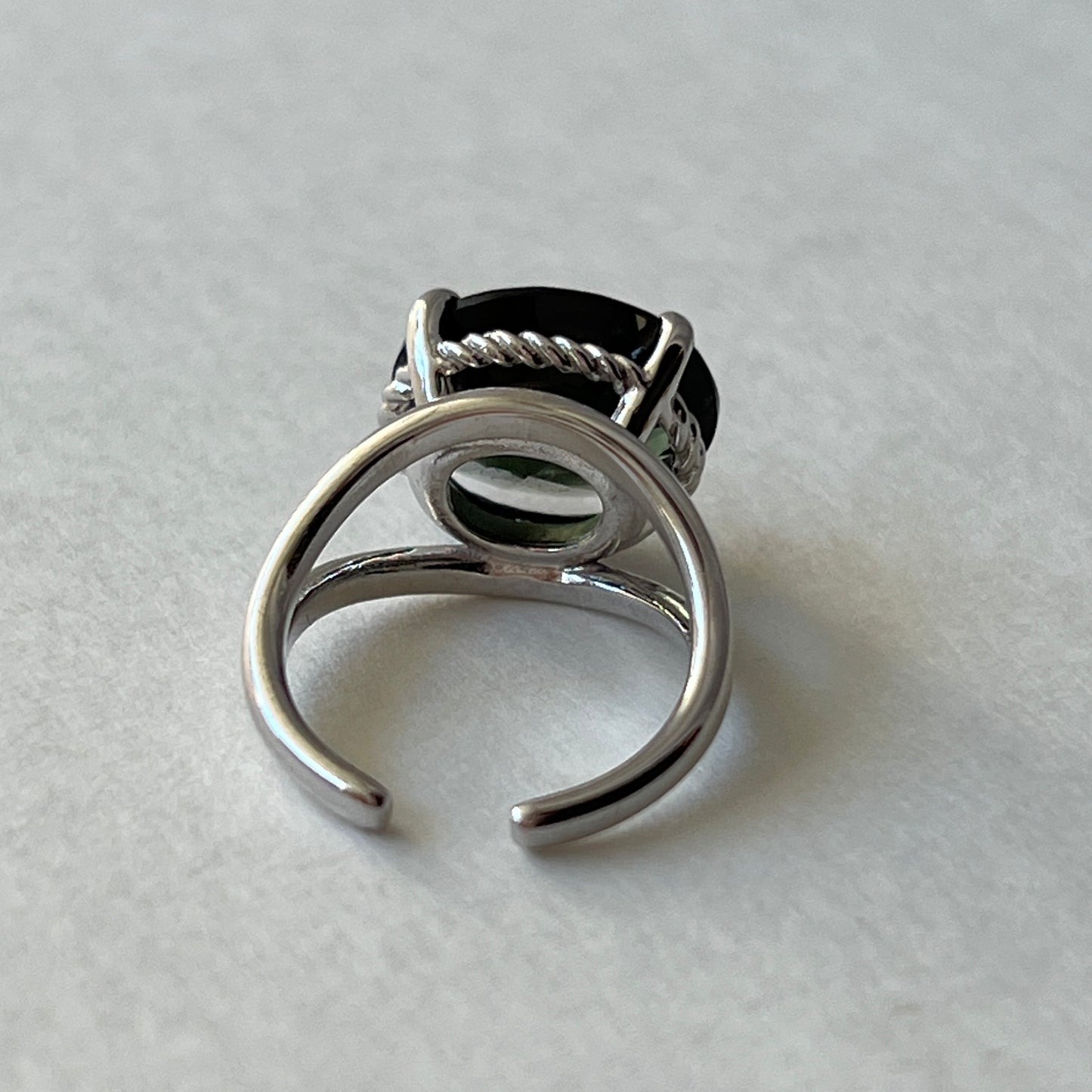 [ moss green glass ] reine -pinky silver