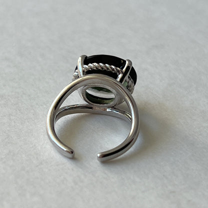 [ moss green glass ] reine -pinky silver