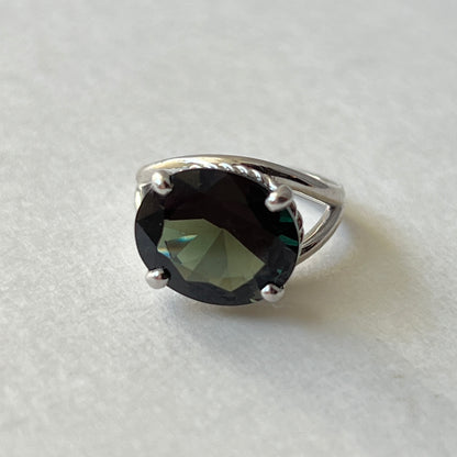 [ moss green glass ] reine -pinky silver