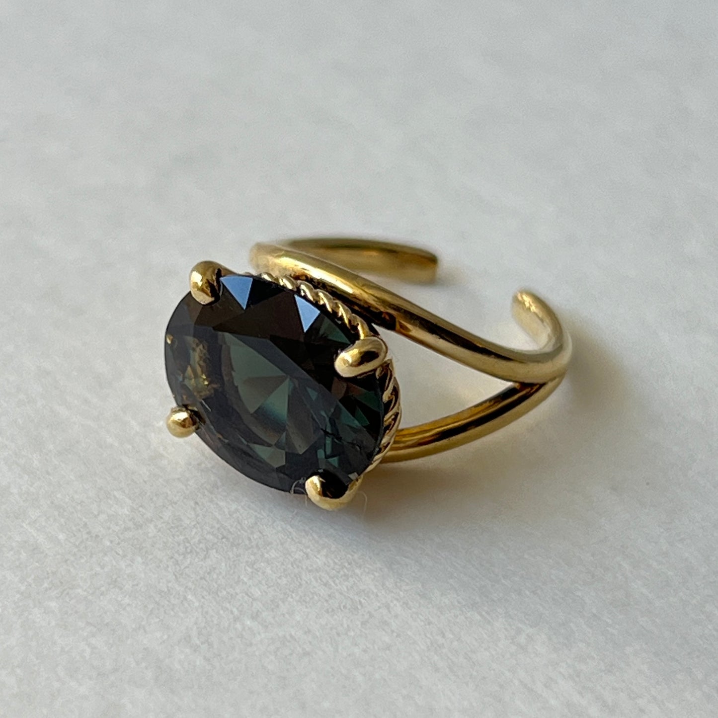 [ moss green glass ] reine -pinky gold