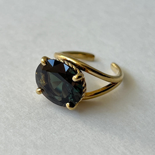 [ moss green glass ] reine -pinky gold