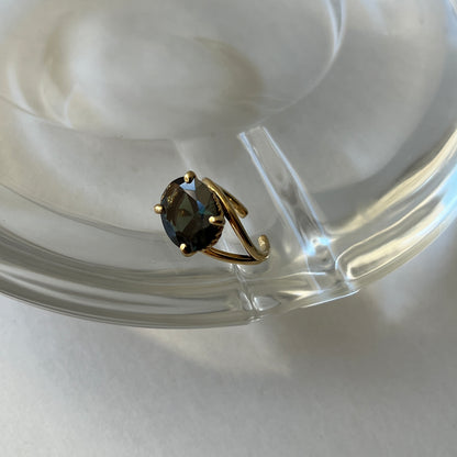 [ moss green glass ] reine -pinky gold