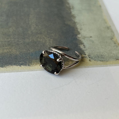 [ moss green glass ] reine -pinky silver