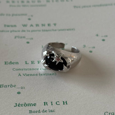 [ onyx ] twinkle ring silver