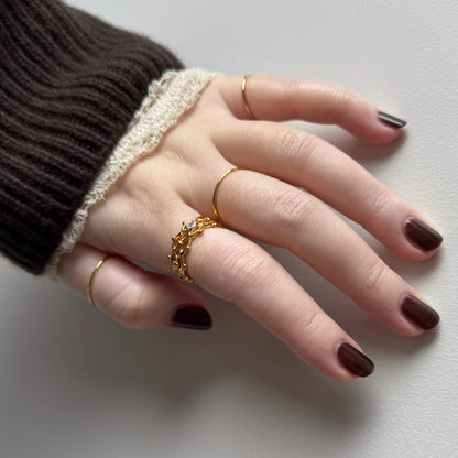 [ moon stone ] lace stone gold