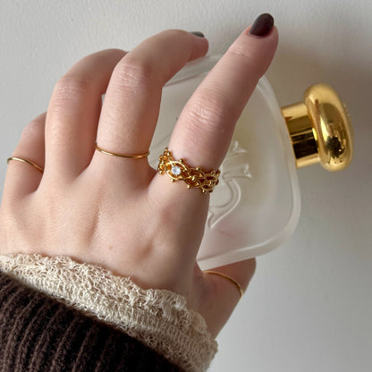 [ moon stone ] lace stone gold