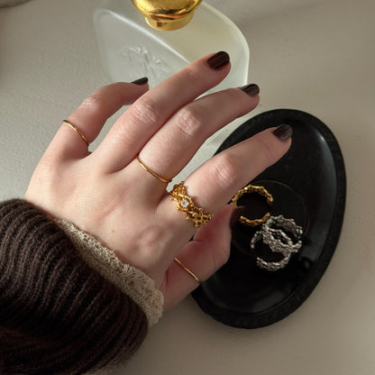 [ moon stone ] lace stone gold