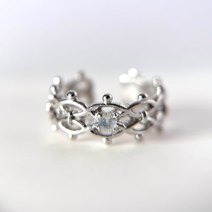 [ moon stone ] lace stone silver