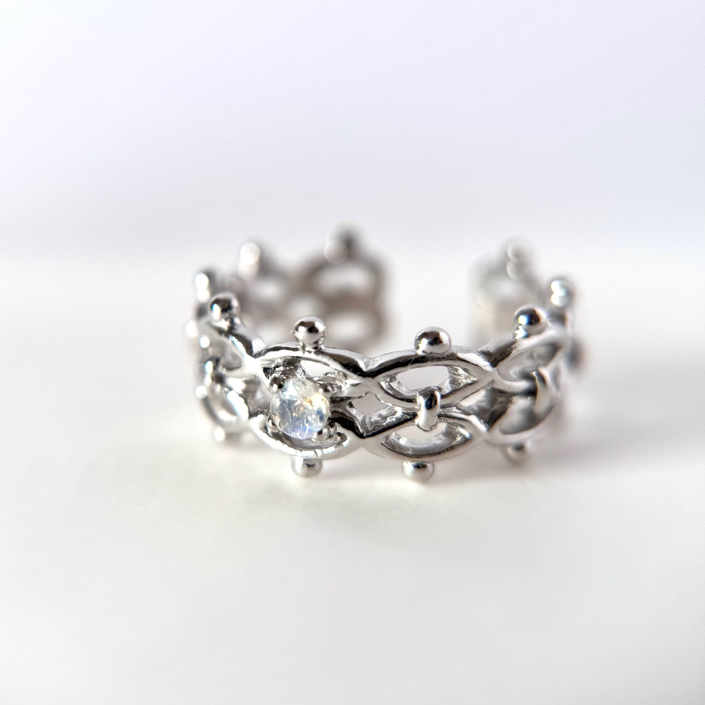 [ moon stone ] lace stone silver